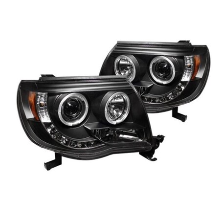 Spyder 2005-2011 Toyota Tacoma Black Halo Projector LED Headlights 5011916